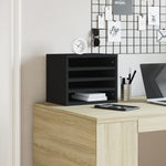 Hylle Til Skrivebord Svart 36X26X29,5 Cm Konstruert Tre