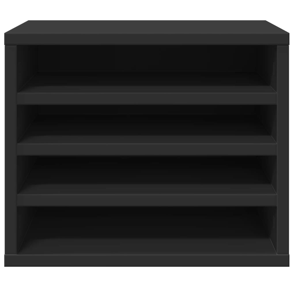 Hylle Til Skrivebord Svart 36X26X29,5 Cm Konstruert Tre