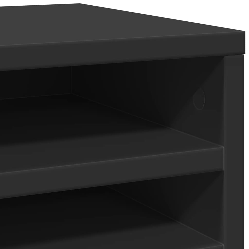 Hylle Til Skrivebord Svart 36X26X29,5 Cm Konstruert Tre