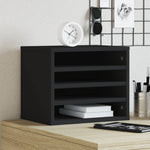 Hylle Til Skrivebord Svart 36X26X29,5 Cm Konstruert Tre