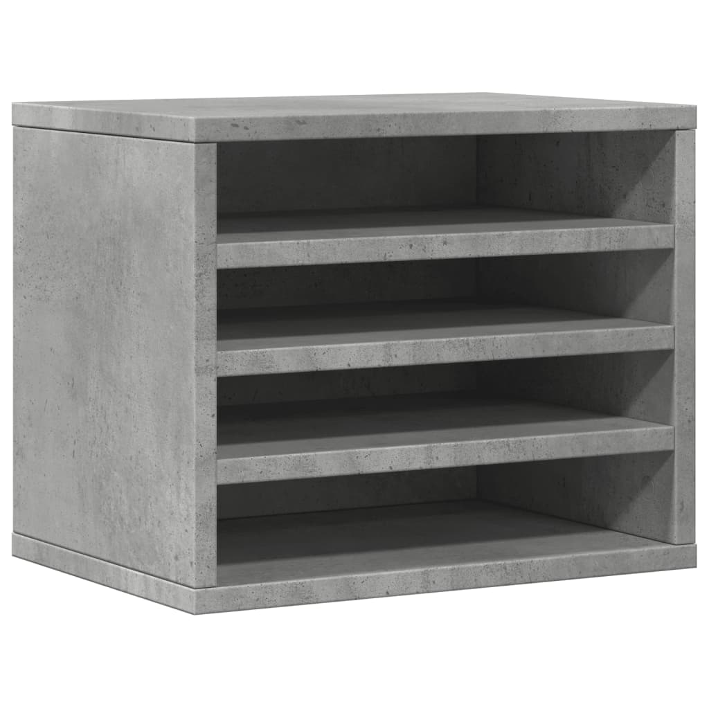 Hylle Til Skrivebord Betonggrå 36X26X29,5 Cm Konstruert Tre