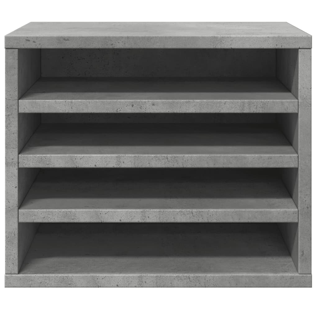 Hylle Til Skrivebord Betonggrå 36X26X29,5 Cm Konstruert Tre