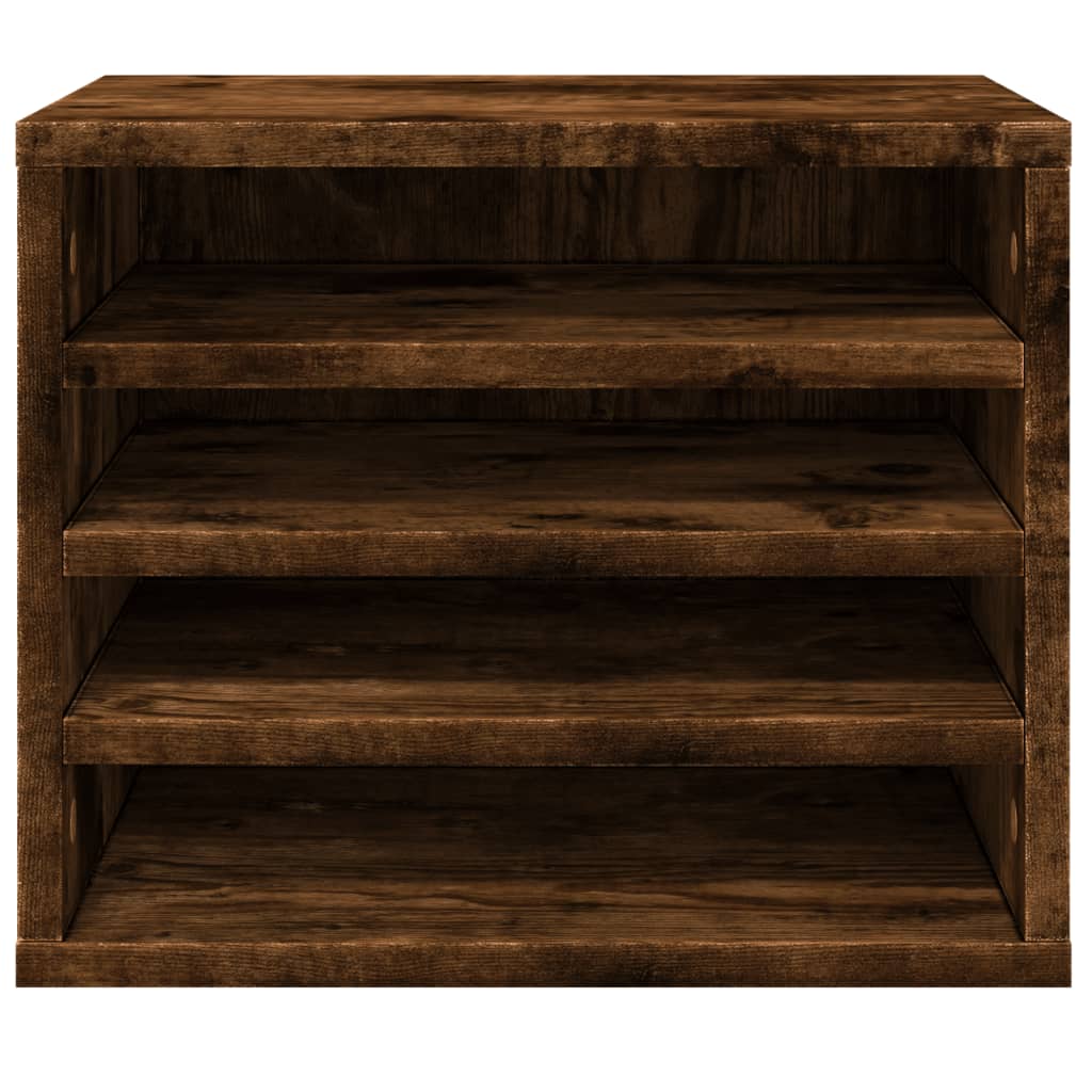Hylle Til Skrivebord Røkt Eik 36X26X29,5 Cm Konstruert Tre