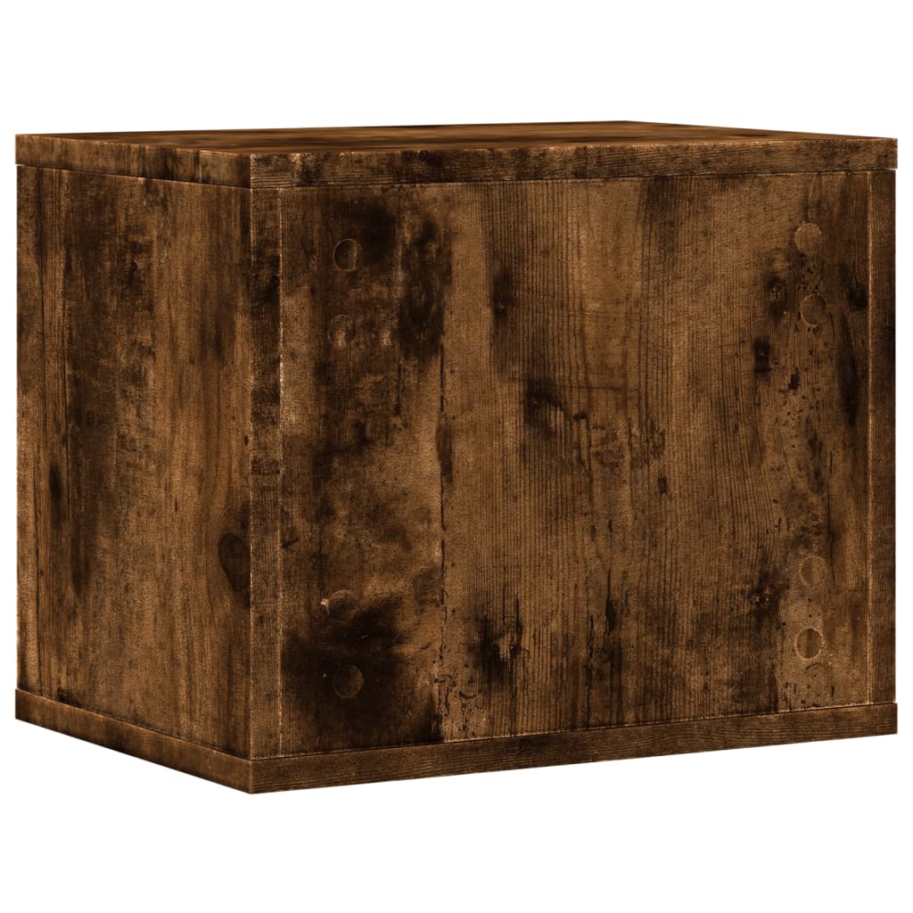 Hylle Til Skrivebord Røkt Eik 36X26X29,5 Cm Konstruert Tre