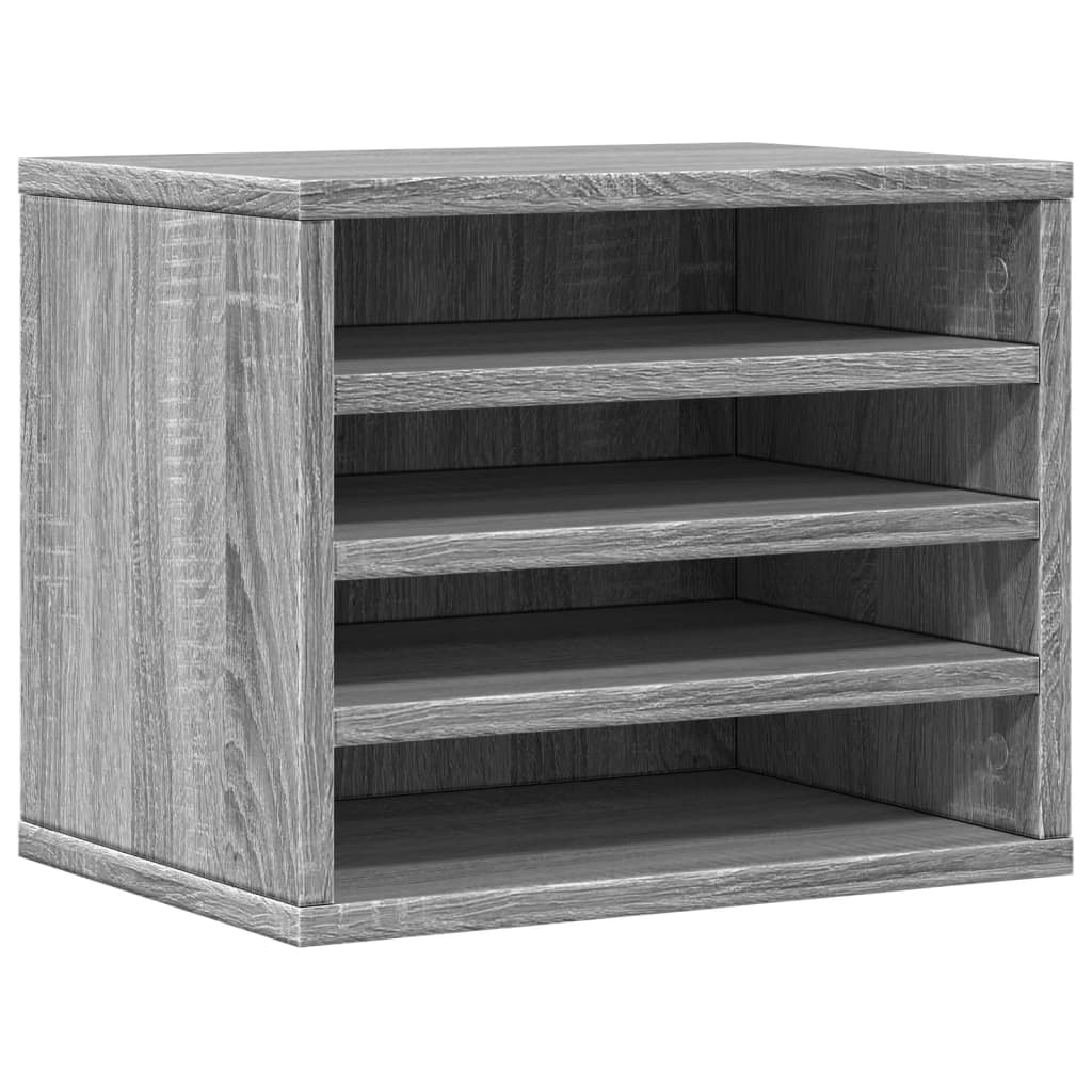 Hylle Til Skrivebord Grå Sonoma 36X26X29,5 Cm Konstruert Tre