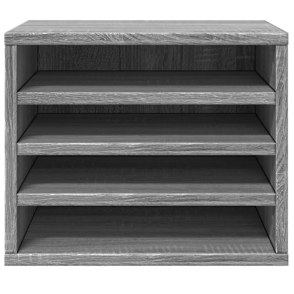 Hylle Til Skrivebord Grå Sonoma 36X26X29,5 Cm Konstruert Tre