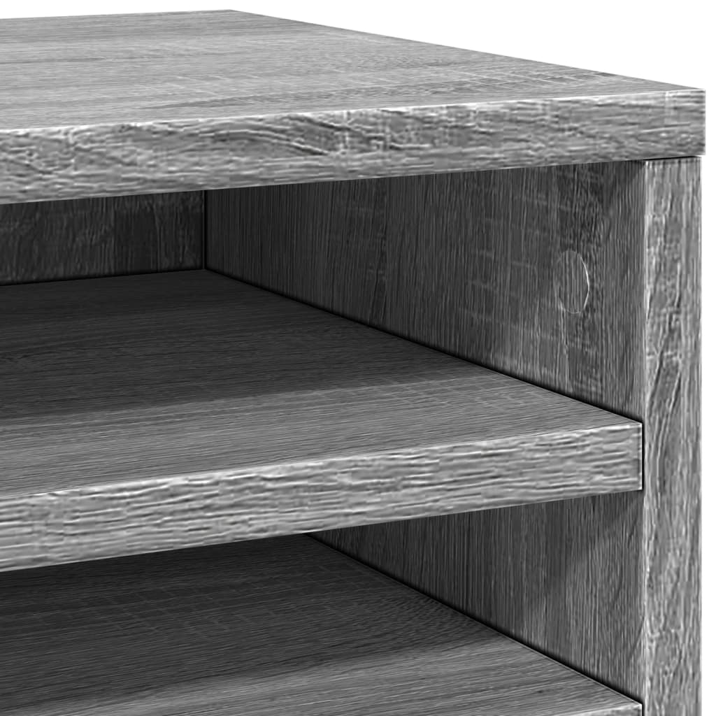 Hylle Til Skrivebord Grå Sonoma 36X26X29,5 Cm Konstruert Tre