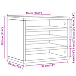 Hylle Til Skrivebord Grå Sonoma 36X26X29,5 Cm Konstruert Tre