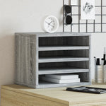 Hylle Til Skrivebord Grå Sonoma 36X26X29,5 Cm Konstruert Tre