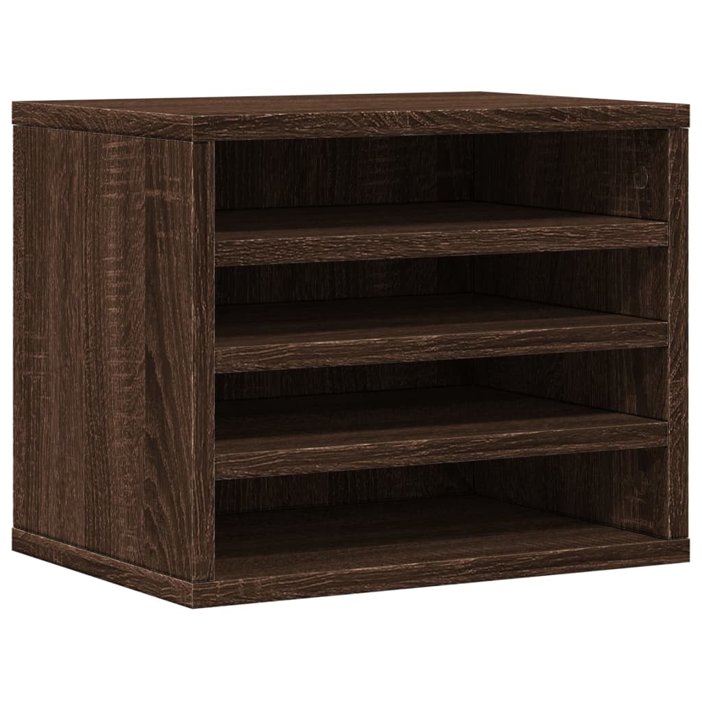 Hylle Til Skrivebord Brun Eik 36X26X29,5 Cm Konstruert Tre