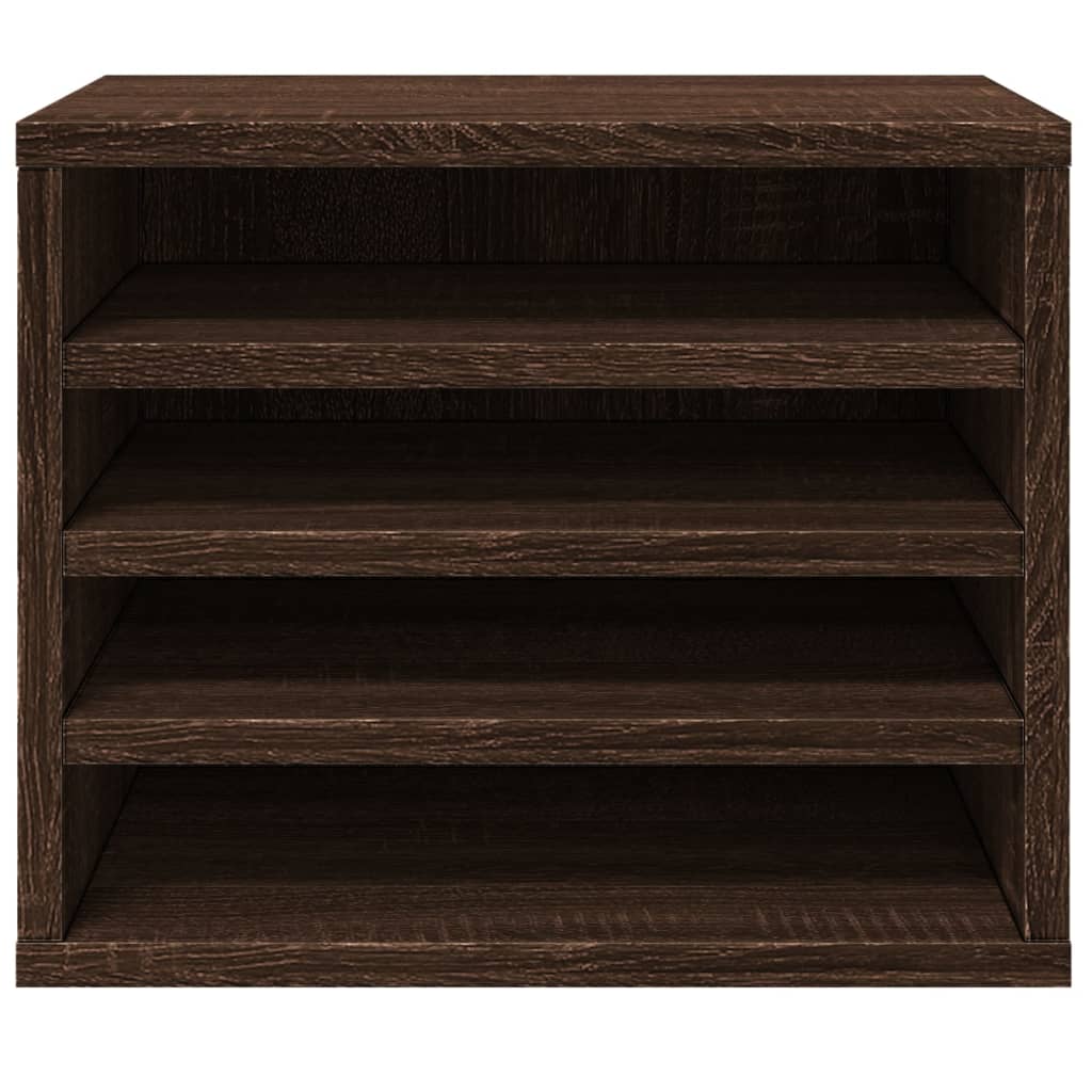 Hylle Til Skrivebord Brun Eik 36X26X29,5 Cm Konstruert Tre