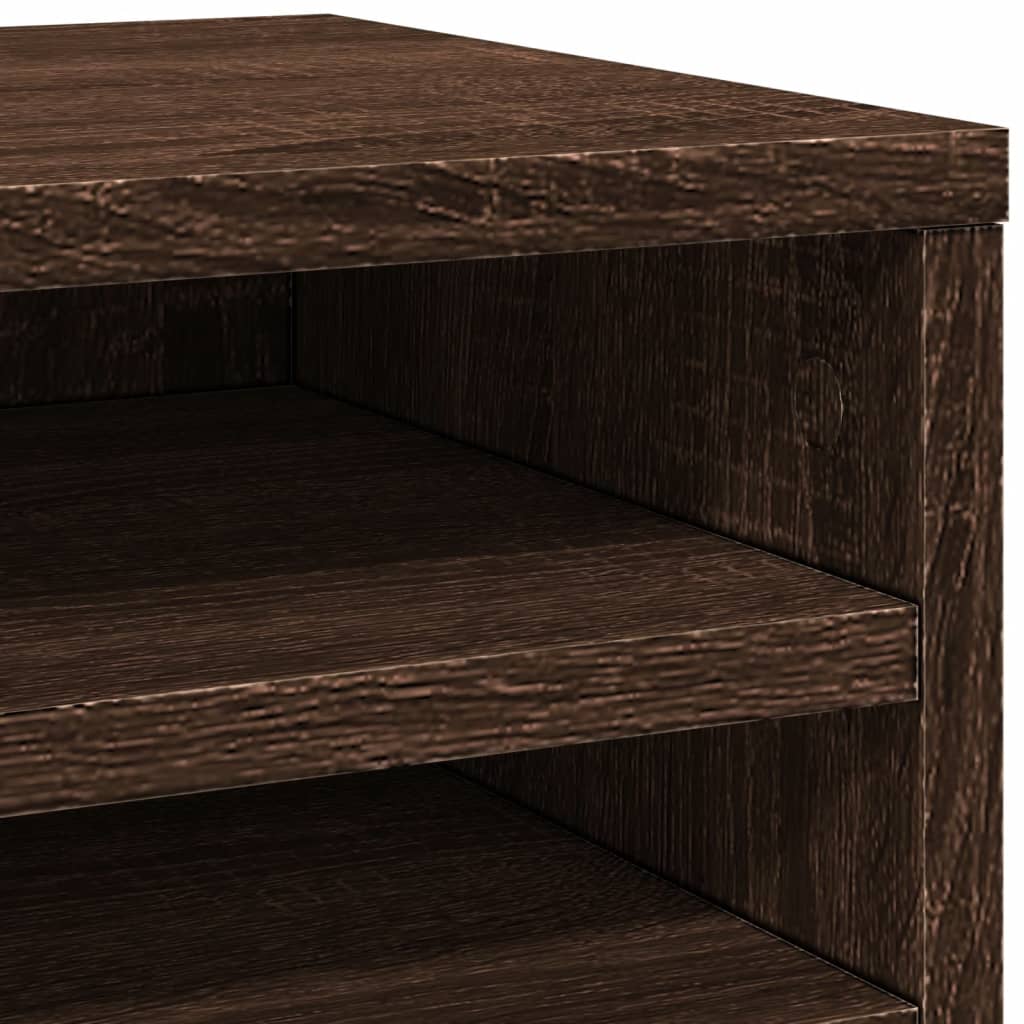 Hylle Til Skrivebord Brun Eik 36X26X29,5 Cm Konstruert Tre