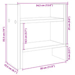 Hylle Til Skrivebord Svart 34,5X15,5X35,5 Cm Konstruert Tre