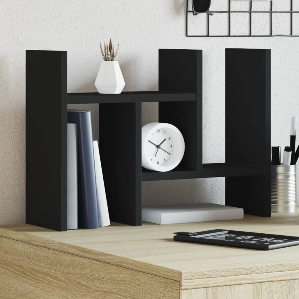 Hylle Til Skrivebord Svart 34,5X15,5X35,5 Cm Konstruert Tre