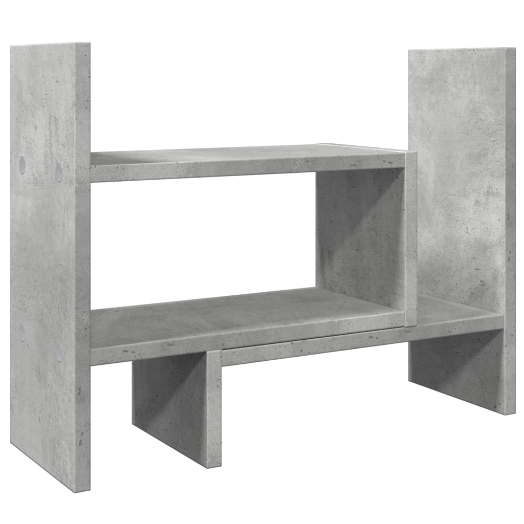 Hylle Til Skrivebord Betonggrå 38,5X17X39 Cm Konstruert Tre