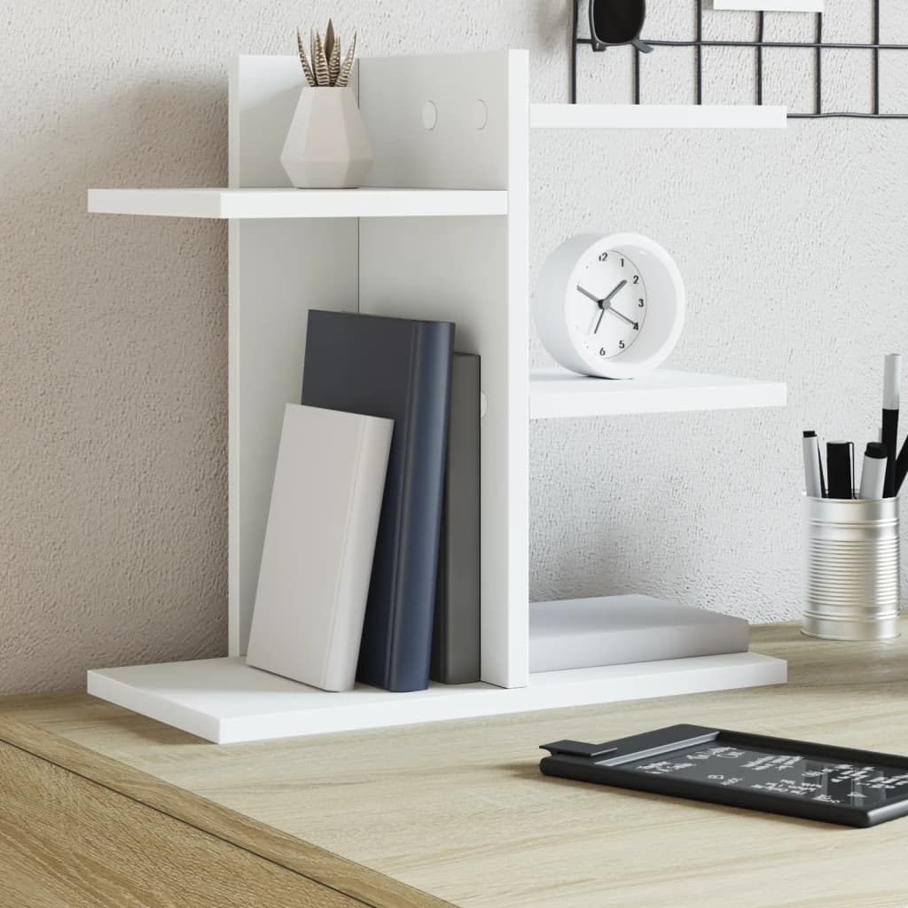 Hylle Til Skrivebord Hvit 42X21,5X42 Cm Konstruert Tre