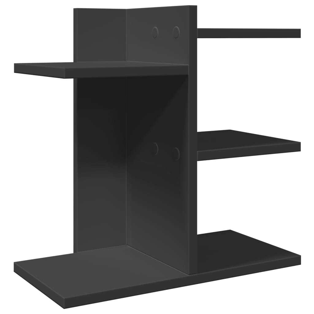 Hylle Til Skrivebord Svart 42X21,5X42 Cm Konstruert Tre
