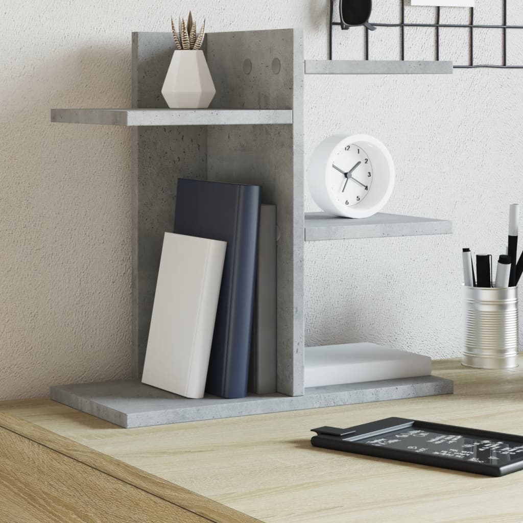 Hylle Til Skrivebord Betonggrå 42X21,5X42 Cm Konstruert Tre