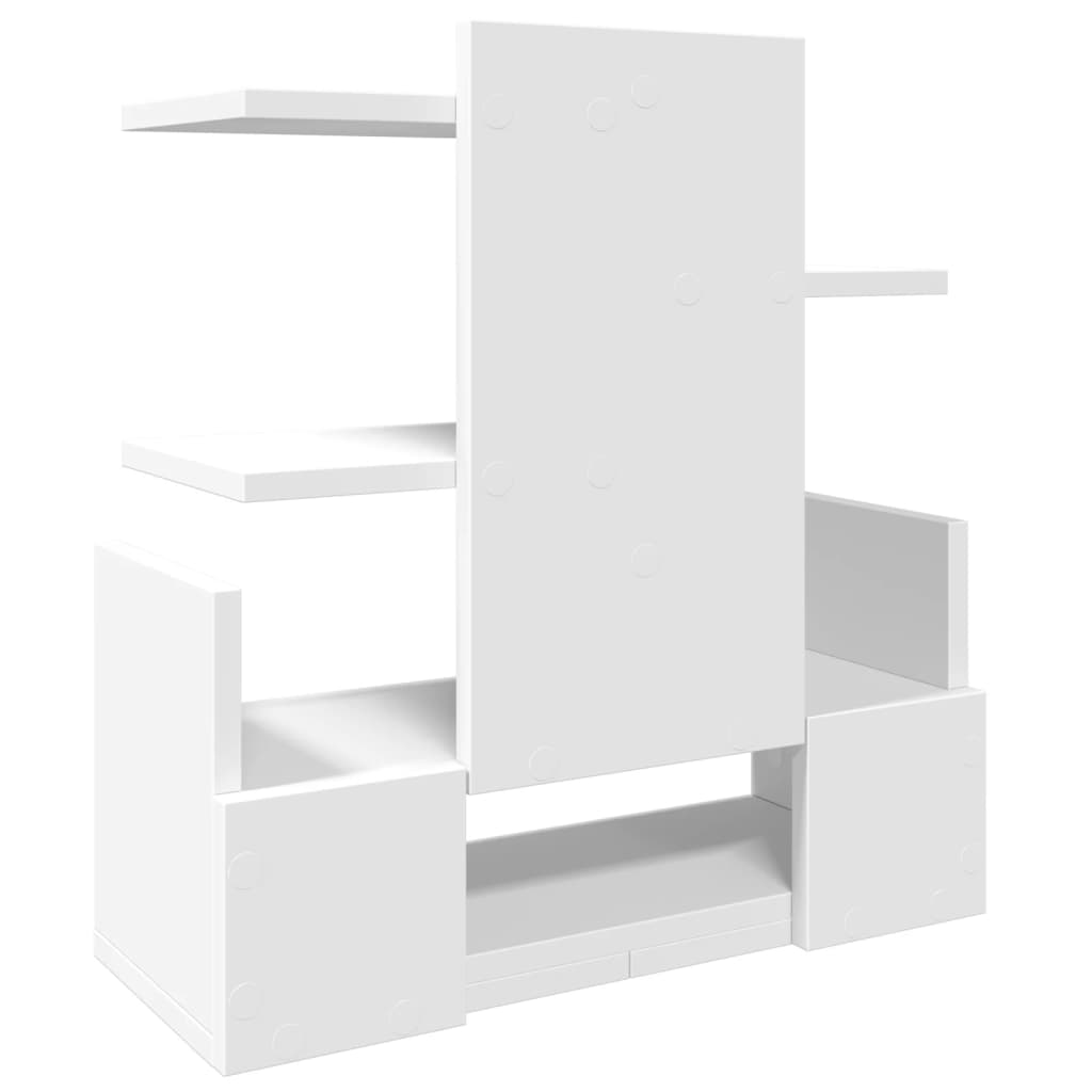 Hylle Til Skrivebord Hvit 49X20X52,5 Cm Konstruert Tre