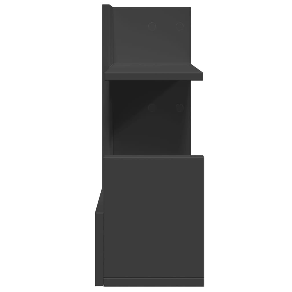 Hylle Til Skrivebord Svart 49X20X52,5 Cm Konstruert Tre