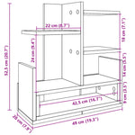 Hylle Til Skrivebord Svart 49X20X52,5 Cm Konstruert Tre