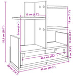 Hylle Til Skrivebord Sonoma Eik 49X20X52,5 Cm Konstruert Tre
