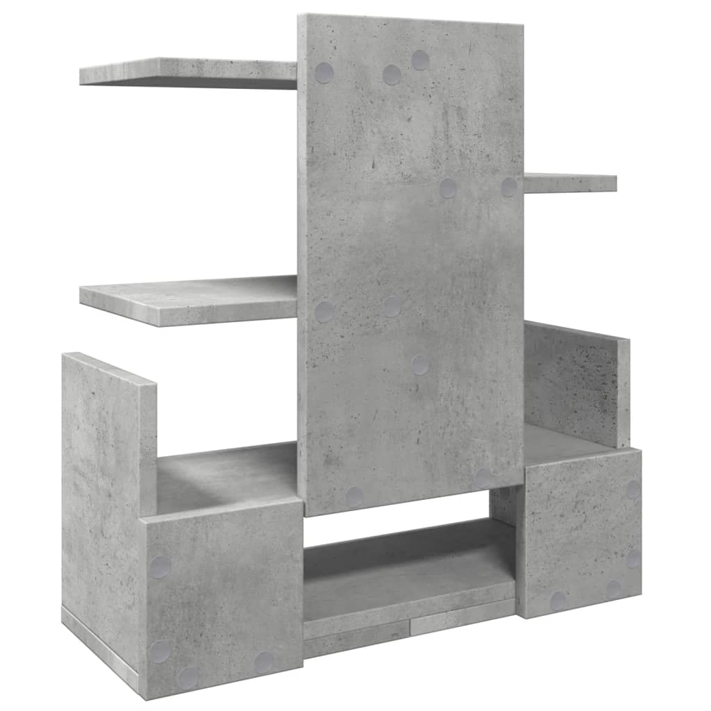 Hylle Til Skrivebord Betonggrå 49X20X52,5 Cm Konstruert Tre