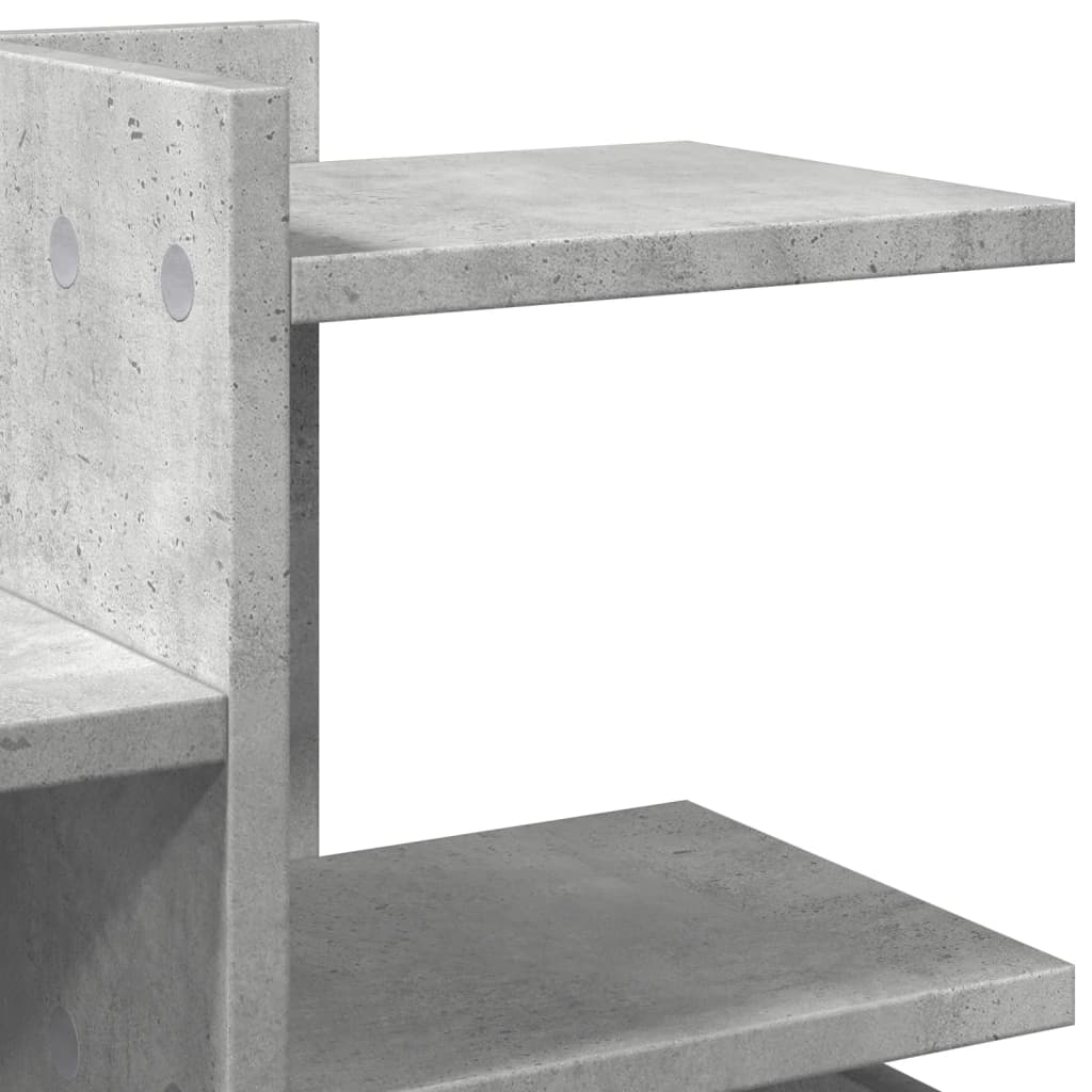 Hylle Til Skrivebord Betonggrå 49X20X52,5 Cm Konstruert Tre