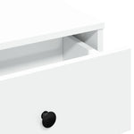 Salongbord Hvit 60X45X31 Cm Konstruert Tre