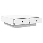 Salongbord Hvit 90X90X28 Cm Sponplate