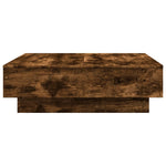 Salongbord Røkt Eik 90X90X28 Cm Konstruert Tre