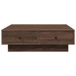 Salongbord Brun Eik 90X90X28 Cm Konstruert Tre