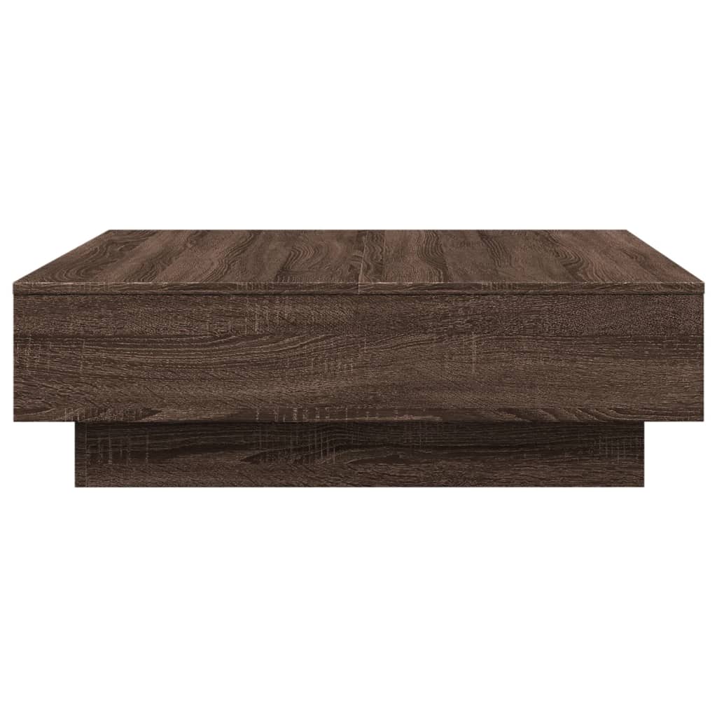 Salongbord Brun Eik 90X90X28 Cm Konstruert Tre