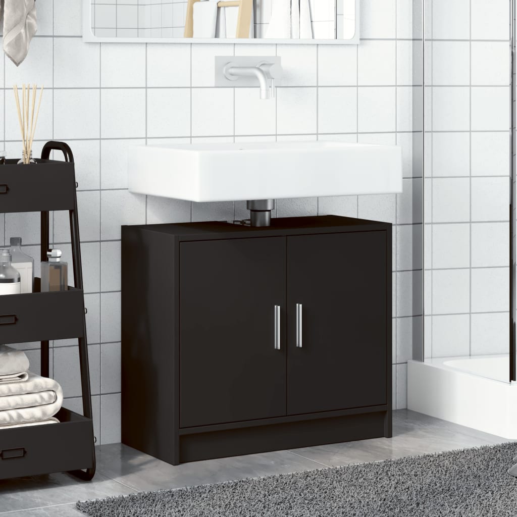 Servantskap Svart 63X29X55 Cm Konstruert Tre
