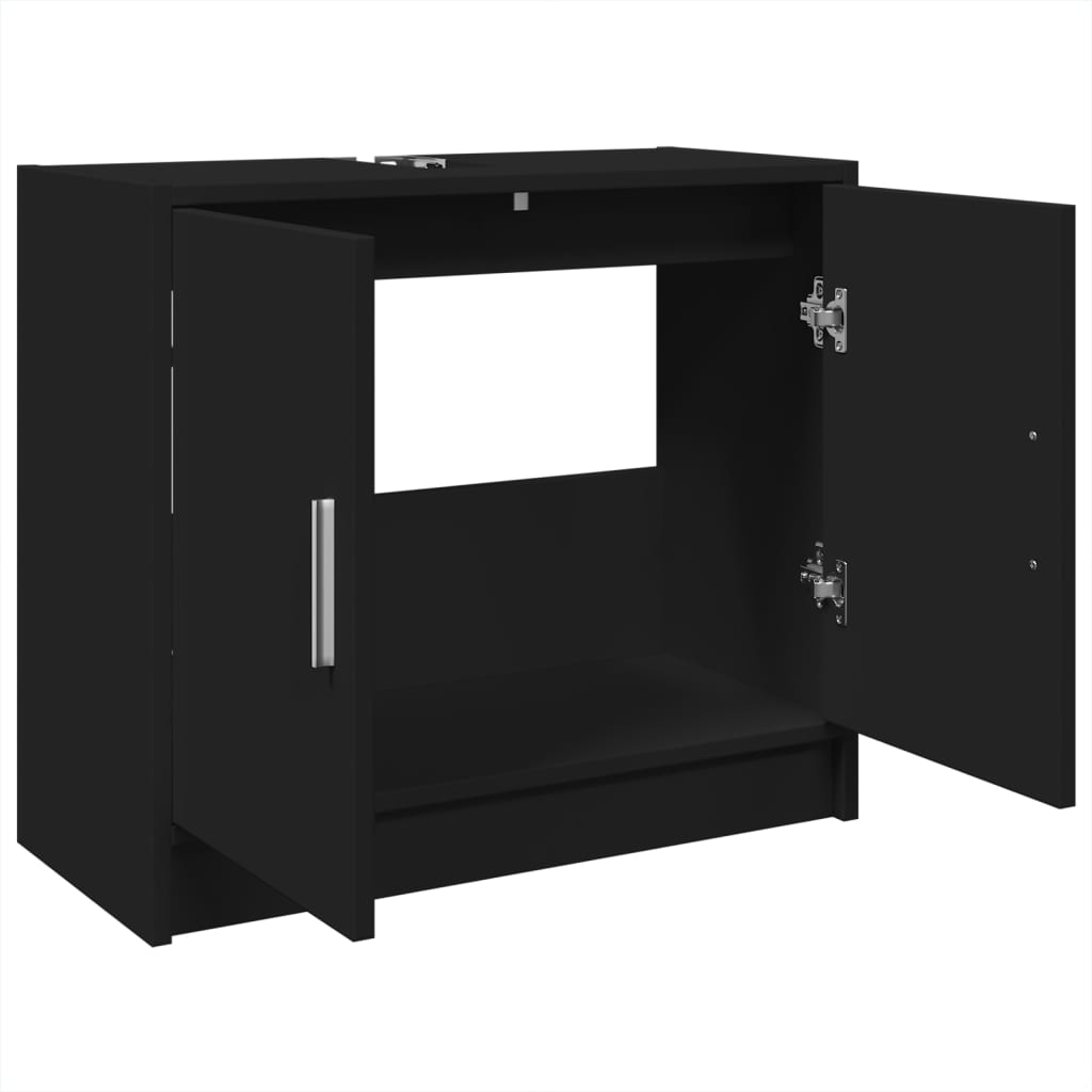 Servantskap Svart 63X29X55 Cm Konstruert Tre