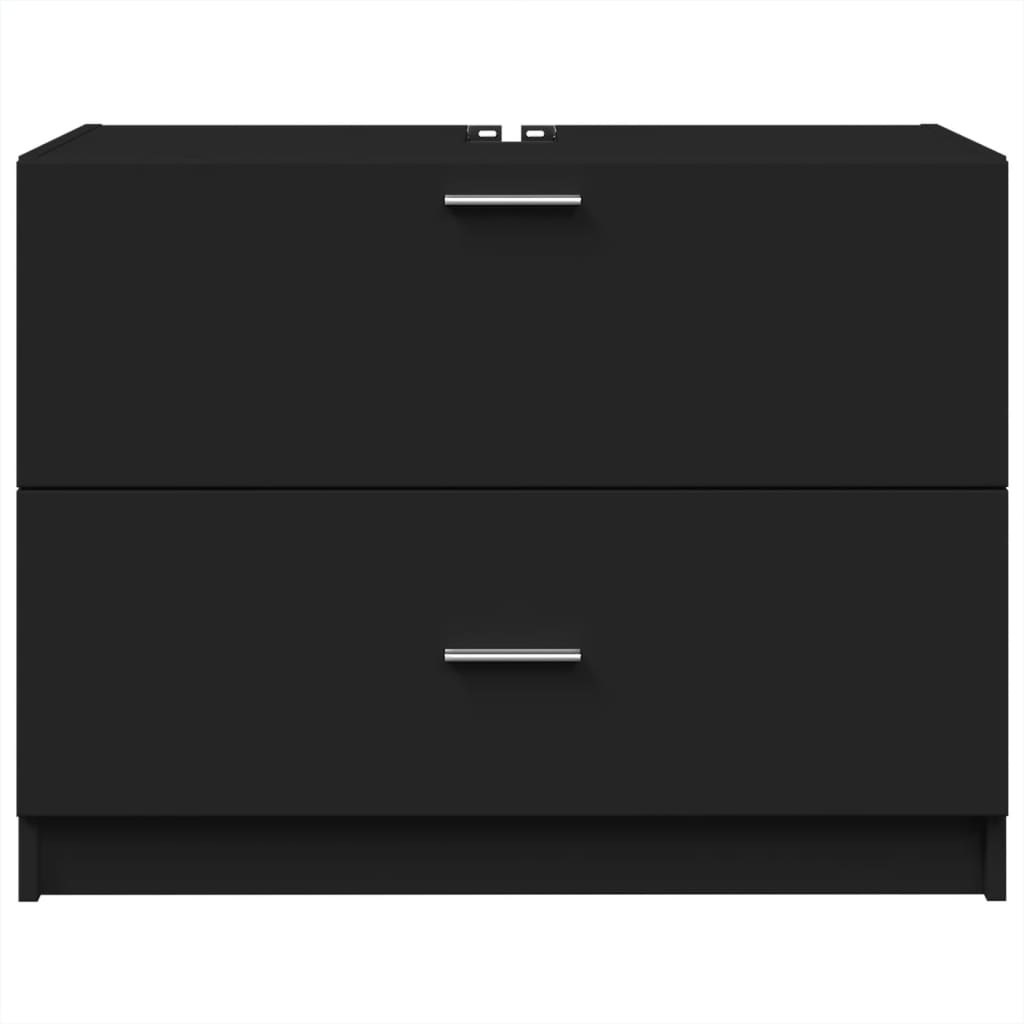 Servantskap Svart 78X37X59 Cm Konstruert Tre
