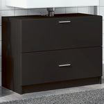 Servantskap Svart 78X37X59 Cm Konstruert Tre