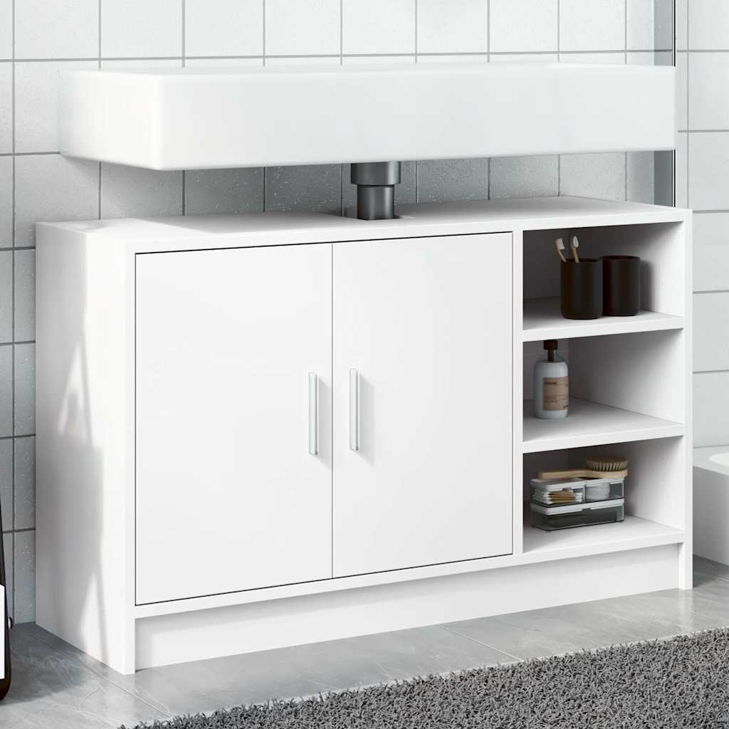 Servantskap Hvit 90X29X55 Cm Konstruert Tre
