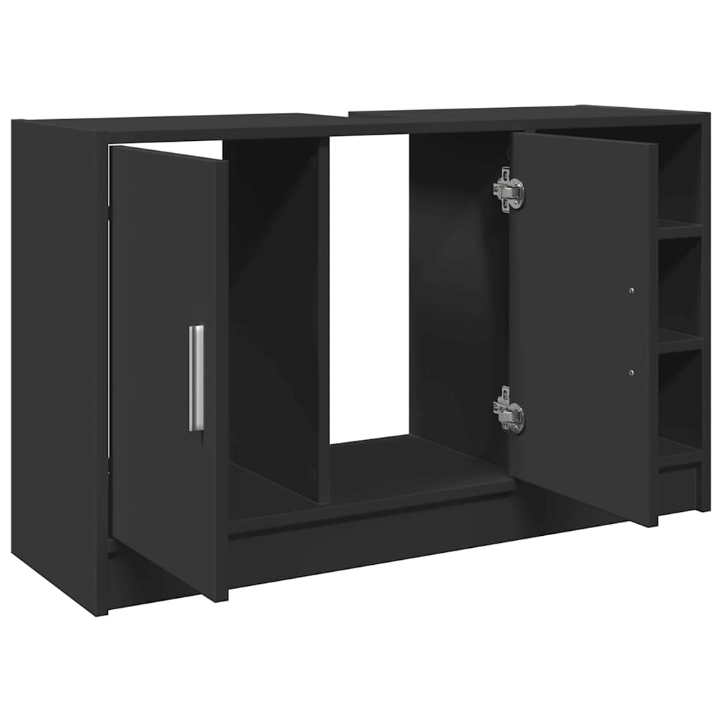 Servantskap Svart 90X29X55 Cm Konstruert Tre