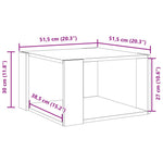 Salongbord Sonoma Eik 51,5X51,5X30 Cm Konstruert Tre