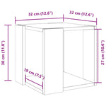 Salongbord Sonoma Eik 32X32X30 Cm Konstruert Tre