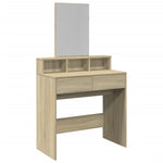 Sminkebord Med Speil Sonoma Eik 80X41X144,5 Cm