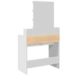 Sminkebord Med Led Hvit 80X41X144,5 Cm