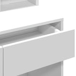 Sminkebord Med Led Hvit 80X41X144,5 Cm
