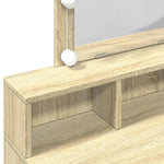 Sminkebord Med Led Sonoma Eik 80X41X144,5 Cm
