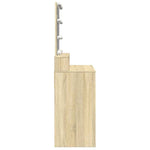 Sminkebord Med Led Sonoma Eik 80X41X144,5 Cm