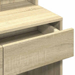 Sminkebord Med Led Sonoma Eik 80X41X144,5 Cm