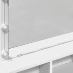 Sminkebord Med Led Hvit 80X41X134,5 Cm
