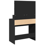 Sminkebord Med Led Svart 80X41X134,5 Cm