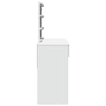 Sminkebord Med Led Hvit 100X40X130 Cm
